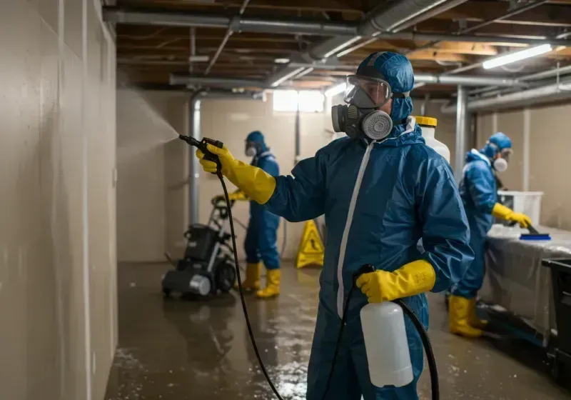 Basement Sanitization and Antimicrobial Treatment process in Ellinwood, KS